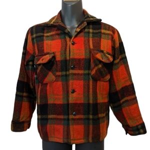 Plaid Men's Jacket - Red and Black